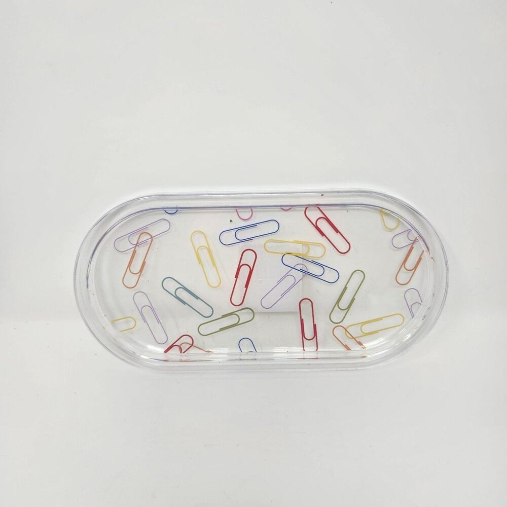 Paper Clip Plastic Decor Tray